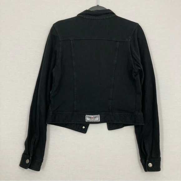 Hard Tail Black Button Denim Jacket size Medium - Picture 10 of 10
